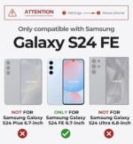 Dexnor for Samsung Galaxy S24 FE Case with Built-in Slide Camera Cover & Screen Protector & Kickstand,Heavy-Duty Rugged Case Full-Body for Every Adventure for Galaxy S24 FE(2024),Phantom Purple - Image 3