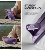 Dexnor for Samsung Galaxy S24 FE Case with Built-in Slide Camera Cover & Screen Protector & Kickstand,Heavy-Duty Rugged Case Full-Body for Every Adventure for Galaxy S24 FE(2024),Phantom Purple - Image 5