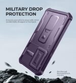Dexnor for Samsung Galaxy S24 FE Case with Built-in Slide Camera Cover & Screen Protector & Kickstand,Heavy-Duty Rugged Case Full-Body for Every Adventure for Galaxy S24 FE(2024),Phantom Purple - Image 7