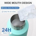 Insulated Dog Travel Water Bottle with Detachable Bowls, 3 in 1 Portable Dog Water Bottle Dispenser, Dog Accessories for Walking, Hiking, Camping, Outdoor (Mint Green, 32 Oz) - Image 7