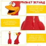 Hungdao 2 Pcs Horse Toys 11 Inches Latex Rubber Chicken Dog Toy Reduce Separation Anxiety Screaming Chicken Toy for Horse Pet(Red) - Image 5