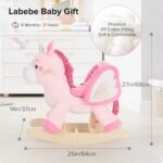 labebe - Baby Rocking Horse, Ride Unicorn, Kid Ride On Toy for 6 Month-3 Year Old, Infant (Boy Girl) Plush Animal Rocker, Toddler/Child Stuffed Ride Toy (Pink) - Image 8