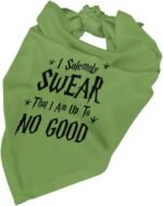 I Solemnly Swear I Am Up to No Good Dog Bandana,Adjustable Bandana,Reversible,Pet Accessories for Dog Lover (Green-1) - Image 6
