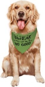 I Solemnly Swear I Am Up to No Good Dog Bandana,Adjustable Bandana,Reversible,Pet Accessories for Dog Lover (Green-1) - Image 9