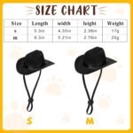 Geyoga 2 Pcs Pet Cowboy Hat Pet Bride and Groom Cowboy Costume with Veil Cat Hat Costumes Cosplay Accessories for Dogs Cat Pet Decoration Daily Wearing(Medium) - Image 3