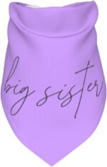 Promoted to Big Sister Dog Bandana Dog Bandana Gender Reveal Photo Props Accessories im Going to be Big Sister Pet Scarf (Purple) - Image 4
