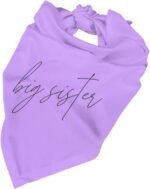 Promoted to Big Sister Dog Bandana Dog Bandana Gender Reveal Photo Props Accessories im Going to be Big Sister Pet Scarf (Purple) - Image 6