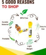 Dog Water Bottle Portable – Leak Proof and Lightweight Water Bottle for Dogs– Travel Water Bottle with Bowl–Dog Walking Accessories,Water Dispenser with Food Container & Poop Bag, YELLOW - Image 5