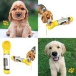 Dog Water Bottle Portable – Leak Proof and Lightweight Water Bottle for Dogs– Travel Water Bottle with Bowl–Dog Walking Accessories,Water Dispenser with Food Container & Poop Bag, YELLOW - Image 8