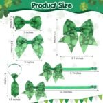 Talltalk 240 Pcs Valentine's Day Dog Bow Ties St. Patrick's Day Dog Collars Adjustable Dogs Bow Ties Collar Valentines Dog Accessories for Pet Small Medium Dog Cat Accessories(Shamrock) - Image 3