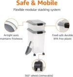 Amazon Basics 3-Piece Airtight Dog Food Storage Container Combo with Scoop, 33 QT + 12 QT - Image 3