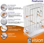 Vision L12 Wire Bird Cage, Bird Home for Lovebirds and Cockatiels, Tall Large, 83315 - Image 3
