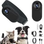 1080P Dog Collar Camera, Lightweight Pet Collar Cam with 0.96 inch LCD Display, 170° Wide Angle, Mini Pet Camera for Dogs Cats - Image 3