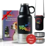 2025 New 9-in-1 Dog Water Bottle w/Stainless Steel Water & Food Bowls, Portable Dog Water Bottle, Dog Travel Accessories Included - Leash, Collar, Teething Toy, Carrier Bag - All-in-Kit for Hiking - Image 2