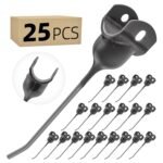 25PCS Hay Rake Teeth 185, Heavy Duty Universal Replacement Hay Rake Tines Rubber Mounted Tedder Baler Pickup Bolt On Tine Tooth Parts, Fits John Deere 700 705 AE56204 Vermeer 2888-001 R-9/21/23/24 - Image 2