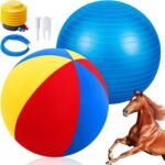 48 Inch Giant Herding Ball with Ball Cover Anti Burst Ball Please Watch VCR for How to Inflation Horse Toys for Horses Stall - Image 2