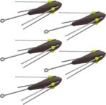 5 Pcs Sputnik Sinker Long Tail Surf Fishing Weight Lead 3oz-6oz Saltwater Surf Casting Sinkers Catfish Beach Spider Weights for Ocean Sea Sand, Dark Brown - Image 2