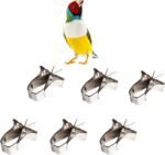 6 Pcs Bird Food Holder Parrot Cage Seed Feeder Stainless Steel Vegetable Fruit Clip for Bird Cockatiel Parrot Hamster - Image 2
