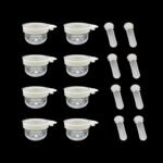 8 Pcs Small Bird Removable Transparent Bowl, Parrot Food Feeder with 8 Pcs Small Food Cups for Canary Finch Parrot Small Animal - Image 2