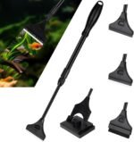 AQQA 4-in-1 Aquarium Cleaning Tools, Multifunctional Aquarium Glass Cleaner Algae Scraper for Glass Aquariums for Aquariums of Various Sizes with Telescopic Handle, 4 Cleaning Heads - Image 2