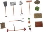 Alasum 13pcs Farm Tool Scene Decoration Plants Barn Miniature Garden Accessories Mini Farm Tool Micro Tool Miniature Stuff Mini Shovel Indoor Plant Mini Food Plastic - Image 2