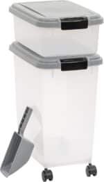 Amazon Basics 3-Piece Airtight Dog Food Storage Container Combo with Scoop, 33 QT + 12 QT - Image 2