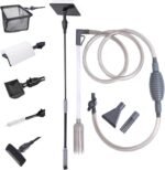Aquarium Cleaning Kit - Fish Tank Gravel Vacuum Cleaner & Algae Scraper for Glass Tanks, Easy Water Change & Algae Removal for Freshwater & Saltwater Tanks, Maintain Clear & Healthy Water - Image 2