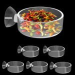 Aquarium Shrimp Feeder Dish with Suction Glass Fish Tank Feeding Bowls, Round Clear Dishes Tray, Non-Toxic, Safe, Dense, Smooth, Long-Term Use, 6 Pieces - Image 2
