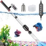 Aquarium Vacuum Gravel Cleaner: 24W Electric Fish Tank Vacuum Gravel Cleaner with Strong Suction for Automatic Water Change, Remove Dirt Wash Sand Water Shower and Water Circulation, Timed Off - Image 2