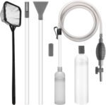 Aquarium Vacuum Gravel Cleaner Kit, Aquarium Siphon Vacuum Cleaner for Gravel and Sand Fish Tank Cleaning Kit with Dual Tubes and Fish Net for Water Changer - Image 2