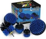Aquatic All-Purpose Cleaning Brush Set - Medium Stiffness Blue Brushes - Long Reach Extension Attachment Kit - Aquarium Cleaning Products - Fish Tank Cleaner Brushes - Boat Scrub Brush - Hull Brushes - Image 2