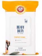 Arm & Hammer for Pets Heavy Duty Multipurpose Bath Wipes for Dogs, Travel Size, Mango Scent | All Purpose Dog Wipes Remove Odor & Refresh Skin for Pets | 30 Ct Pack of Travel Pet Wipes - Image 2