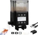 Automatic Fish Feeder for Aquarium with Timer, LCD Display 320ML Large Capacity Adjustable Fish Dispenser, Operated Feeders for Goldfish, Turtle for Vacation, Weekend or Daily Use(Black) - Image 2