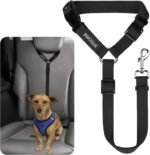 BWOGUE Pet Dog Cat Seat Belts, Car Headrest Restraint Adjustable Safety Leads Vehicle Seatbelt Harness (1 Pack) - Image 2