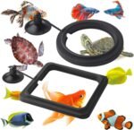 Cobee Fish Feeding Ring, 2 Pieces Aquarium Fish Feeder Fish Tank Food Feeder Circle Tank Accessories for Guppy Bettas Goldfish Turtle (Black) - Image 2