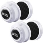 Cunhill 2 Pieces Mini Aquarium Glass Cleaner Magnetic Algae Scraper 1.57 x 1.38 Inch No Scratch Fish Tank Glass Cleaner Magnetic Brush for Thick Fish Tank Glass Acrylic Aquarium(Milk White) - Image 2