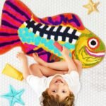 Cute Bathroom Rugs Hot Pink Bath Mats for Bathroom Funny Smile Fish Bath Rug Absorbent Non Slip Shaggy Carpets for Shower Tub 20"x35" - Image 2