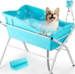 Dog Bath Tub, Dog Washing Station for Bathing and Grooming, 4 Levels Elevated Collapsible Portable Shower Bathtub for Small Dogs Cats Pet - Image 2