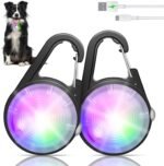 Dog Collar Light, 4 Modes Dog Lights for Night Walking, Rechargeable Dog Collar Lights for Nighttime Clip on, IP68 Waterproof Dog Light - Image 2