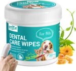 Dog Dental Care Wipes - Cat & Dog Teeth Cleaning Finger Wipes - Dog Tooth Brushing Kit Dental Wipes - Reduces Plaque & Freshens Breath (50 Pcs) - Image 2