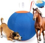 Dog Herding Ball for Dogs & Puppies, Play Ball Toy for Horse, Herding Ball for Cattle Dog, Herding Ball for Australian Shepherd, Dog Toy Ball | Oxford Fabric Cover, Pump, Patch Repair Kit (22inch) - Image 2