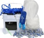 Drasry Saltwater Fishing Cast Net 3/8 and 1/4 Mesh with Heavy Duty Gray Sinker American Monofilament Fish Throw Net for Bait Trap 3FT 4FT 5FT 6FT 7FT 8FT 9FT Radius - Image 2