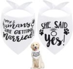 Engagement Gifts, My Humans are Getting Married Dog Bandanas, Wedding Dog Bandanas Outfit, Pet Scarf, Engagement Party Photo Decorations, Pet Accessories for Dog Lovers, Paws - Image 2