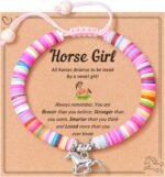 FYUKISS Horse Gifts for Girls, Cute Horse Bracelet with Quote Card - Image 2