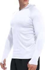 GKVK Men's Rash Guard Hoodie Shirts SPF UPF 50+ UV Sun Protection Long Sleeve Swim Shirt Lightweight Quick Dry Athletic - Image 2