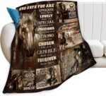Horse Blanket Motivational Horses Throw Blankets for Girls Boys Soft Warm Christian God Say You are Throws Flannel Fleece Plush Stuffed Animal Gifts for Kids Men Women Adults for Bed Decor 50"x40" - Image 2