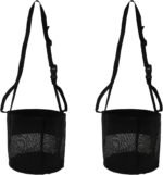 Horse Feed Bag Grain with Adjustable Strap Comfortable Neck Pad and Nose Pad,Hay Bags for Horses Feeder Supplies Muzzle Feed Bag (Black) - Image 2