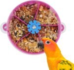 Hypeety Bird Parrot Foraging Toy Creative Seed Food Ball Rotate Wheel Intelligence Growth Training Toy for Parrot Parakeet Cockatiel Conure Lovebird - Image 2