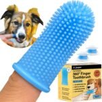 Jasper Dog Toothbrush, 360º Dog Tooth Brushing Kit, Cat Toothbrush, Dog Teeth Cleaning, Dog Finger Toothbrush, Dog Tooth Brush for Small & Large Pets, Dog Toothpaste Not Included, 2-Pack Blue - Image 2