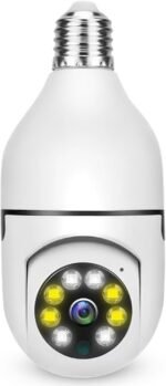 Light Bulb Camera - Indoor Camera with Motion Detection, WiFi Camera, Live-Stream & Recording - 360 Camera, 2 Way Audio, Indoor Security Camera, Pet Camera - Baby Camera Monitor - Image 2